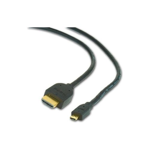 CABLU video GEMBIRD, adaptor HDMI (T) la Micro-HDMI (T), 1.8m, conectori auriti, negru, "CC-HDMID-6" (include TV 0.06 lei)