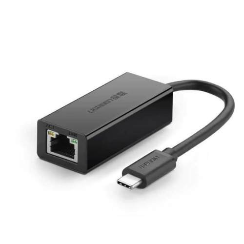 ADAPTOR RETEA Ugreen, "30287" extern, USB Type-C (T) la port Gigabit RJ-45, negru "30287" (include TV 0.18lei) - 6957303832873