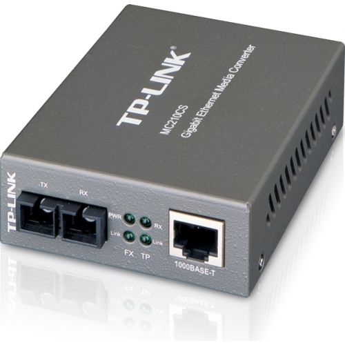 MEDIA CONVERTOR TP-LINK RJ45 1000M la fibra SC single-mode 1000M, Full-duplex, pana la 15Km, montabil in sasiu "MC210CS"