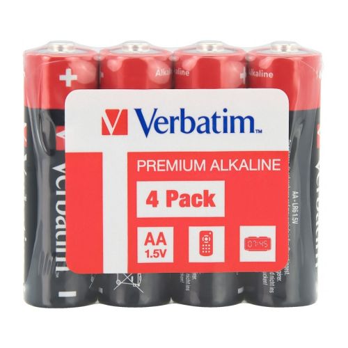 BATERIE VERBATIM  AA (R6), 1.5V alcalina,  4 buc., shrink wrap "49501" (include TV 0.32lei)