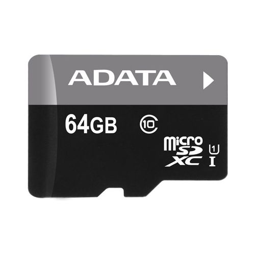 CARD MicroSD ADATA,  64 GB, MicroSDXC, clasa 10, standard UHS-I U1, "AUSDX64GUICL10-RA1" (include TV 0.03 lei)
