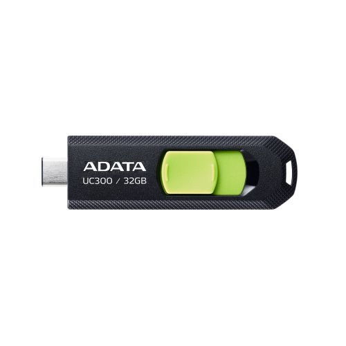 MEMORIE USB Type-C 3.2 ADATA 32 GB, retractabila, carcasa plastic, negru / verde "ACHO-UC300-32G-RBK/GN" (include TV 0.03 lei)