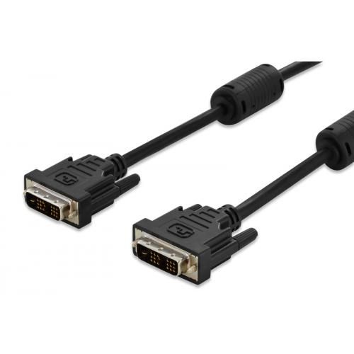 DIGITUS DVI-D Cable M/M 18+1 5.0m bulk DVI-D 18+1 M to DVI-D 18+1 M Single Link black "AK-320100-050-S"