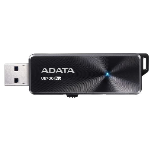 MEMORIE USB 3.2 ADATA 128 GB, retractabila, carcasa aluminiu, negru, "AUE700PRO-128G-CBK" (include TV 0.03 lei)