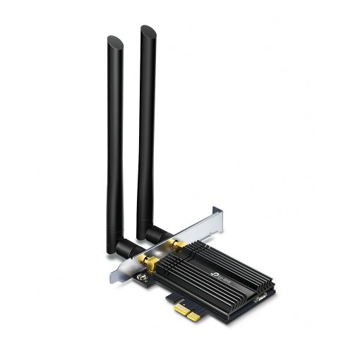 ADAPTOR RETEA TP-LINK AC3000, intern wireless 2.4 GHz | 5 GHz, PCI-E, port, 3000 Mbps, antena externa x 2, "Archer TX50E" (include TV 0.18lei)