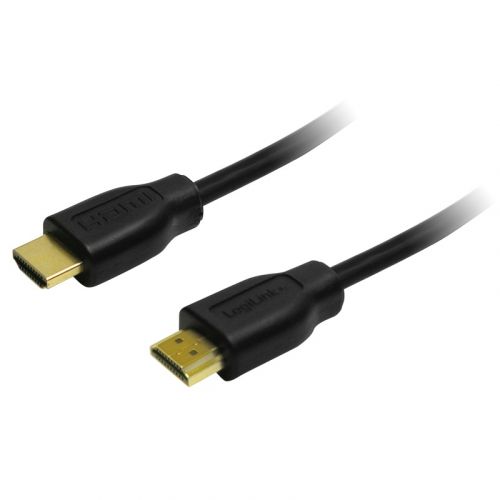 CABLU video LOGILINK, HDMI (T) la HDMI (T), 0.5m, conectori auriti, rezolutie maxima 4K UHD (3840 x 2160) la 30 Hz, negru, "CH0005" (include TV 0.06 lei)