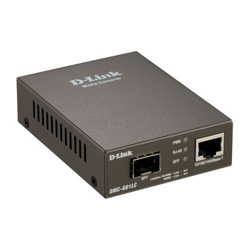 MEDIA CONVERTOR D-LINK RJ45 10/100/1000 Mbps la fibra, Fu60-Duplex "DMC-G01LC"( include timbru verde 0.5 Lei )