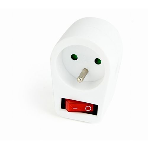 PRIZA GEMBIRD, French socket x 1, conectare prin French socket (T), 16 A, protectie copii, alb, "EG-AC1F-01-W" (include TV 0.8lei)