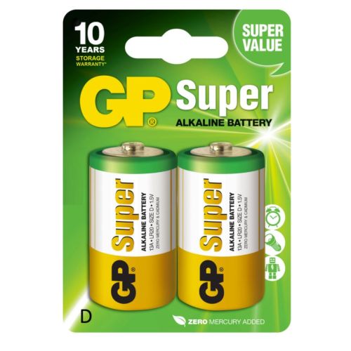 Baterie GP Batteries, Super Alcalina D (LR20) 1.5V alcalina, blister 2 buc. "GP13A-2UE2" "GPPCA13AS005" - 17154 (include TV 0.16lei)
