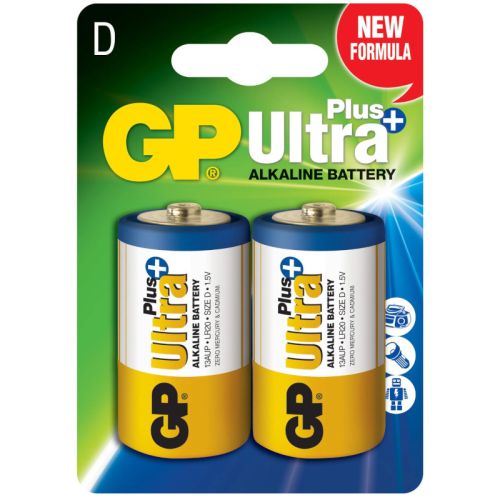 Baterie GP Batteries, Ultra+ Alcalina D (LR20) 1.5V alcalina, blister 2 buc. "GP13AUP-2UE2" "GPPCA13UP011" (include TV 0.16lei)