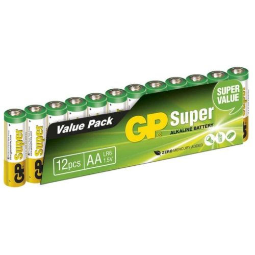 Baterie GP Batteries, Super Alcalina AA (LR6) 1.5V alcalina, shrink 12 buc. "GP15A-2VES12" "GPPCA15AS121" - 18350 (include TV 0.96lei)