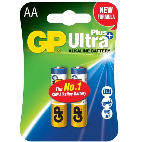 Baterie GP Batteries, Ultra+ Alcalina AA (LR6) 1.5V alcalina, blister 2 buc. "15AUP-U2" "GPPCA15UP031" (include TV 0.16lei)