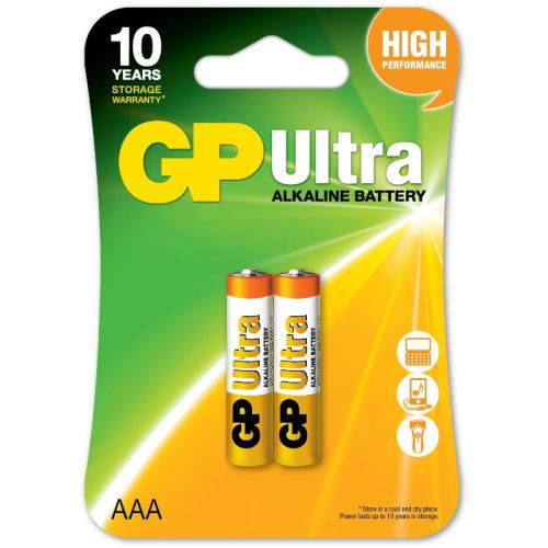 Baterie GP Batteries, Ultra Alcalina AAA (LR03) 1.5V alcalina, blister 2 buc. "GP24AU-2UE2" "GPPCA24AU015" (include TV 0.16lei)