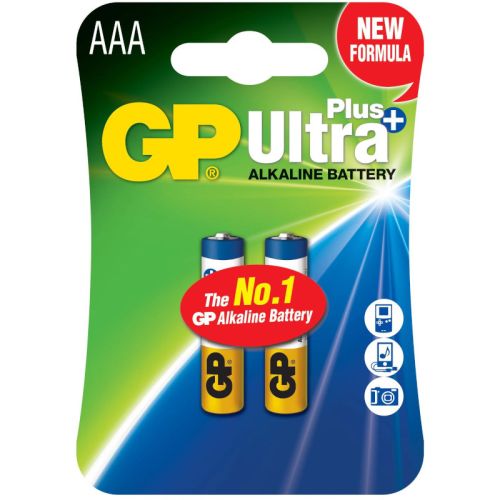 Baterie GP Batteries, Ultra+ Alcalina AAA (LR03) 1.5V alcalina, blister 2 buc. "GP24AUP-2UE2" "GPPCA24UP027" (include TV 0.16lei)