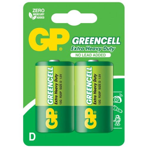 Baterie GP Batteries, Greencell D (LR20) 1.5V carbon zinc, blister 2 buc. "GP13G-2UE2" "GPPCC13KC028" (include TV 0.04lei)