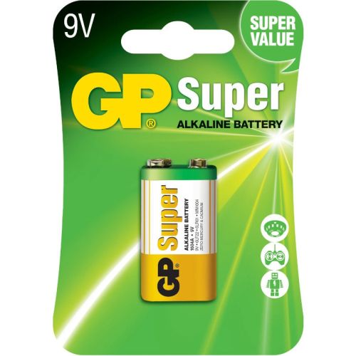 Baterie GP Batteries, Super Alcalina (6LF22) 9V alcalina, blister 1 buc. "GP1604A-5UE1" "GPPVA9VAS010" (include TV 0.08lei)