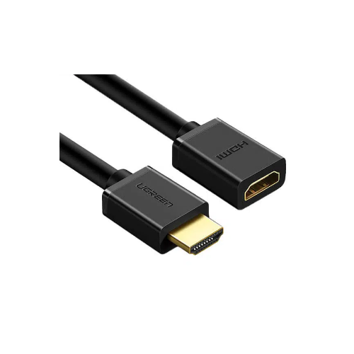CABLU video Ugreen, "HD107" adaptor HDMI (T) la HDMI (M), rezolutie maxima 4K UHD (3840 x 2160) la 60 Hz, conectori auriti, 1m, negru "10141" (include TV 0.15 lei) - 6957303811410