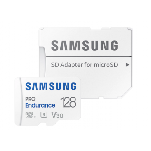 SAMSUNG PRO Endurance microSD Class10 128GB incl adapter R100/W40 up to 70080 hours, "MB-MJ128KA/EU" (include TV 0.03 lei)
