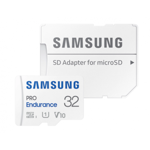 SAMSUNG PRO Endurance microSD Class10 32GB incl adapter R100/W30 up to 17520 hours, "MB-MJ32KA/EU" (include TV 0.03 lei)