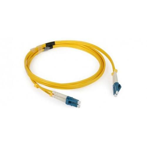 Patch cord | FO | 1 metru | LSZH | Galben | LANmark | Singlemode | Duplex LC-LC | Slimflex