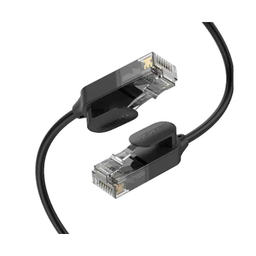 PATCH CORD UTP Ugreen Cat6A, "NW122" fire din cupru, tiny cable, viteza maxima 10 Gbps, 3m, negru "70653" (include TV 0.06 lei) - 6957303876532