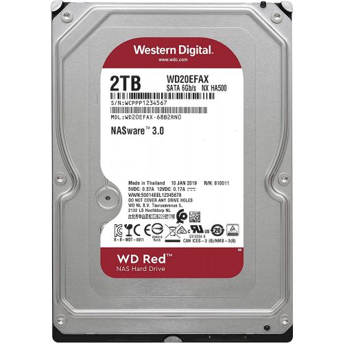 HDD WD 2 TB, Red, 5.400 rpm, buffer 256 MB, pt. NAS, "WD20EFAX"