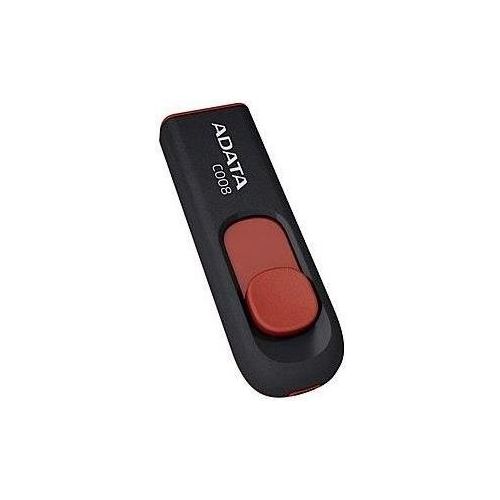 MEMORIE USB 2.0 ADATA 32 GB, retractabila, carcasa plastic, negru / rosu, "AC008-32G-RKD" (include TV 0.03 lei)