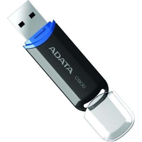 MEMORIE USB 2.0 ADATA 32 GB, cu capac, carcasa plastic, negru, "AC906-32G-RBK" (include TV 0.03 lei)