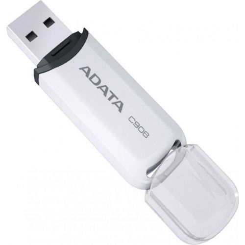 MEMORIE USB 2.0 ADATA 32 GB, cu capac, carcasa plastic, alb, "AC906-32G-RWH" (include TV 0.03 lei)