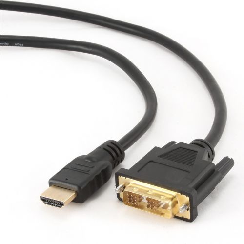 CABLU video GEMBIRD, adaptor HDMI (T) la DVI-D SL (T), 3m, conectori auriti, negru, "CC-HDMI-DVI-10" (include TV 0.8lei)