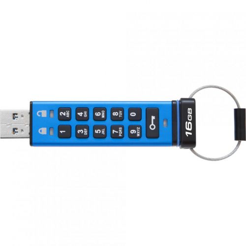 MEMORIE USB 3.1 KINGSTON 16 GB, cu capac | cu cifru, carcasa plastic, albastru, "DT2000/16GB" (include TV 0.03 lei)
