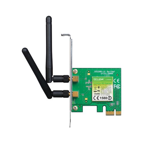 PLACA RETEA TP-LINK , intern wireless 2.4 GHz, PCI-E, port, 300 Mbps, antena externa detasabila x 2, "TL-WN881ND"