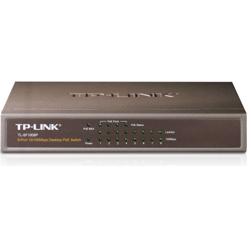 SWITCH PoE TP-LINK  8 porturi 10/100Mbps (4 PoE), IEEE 802.3af, carcasa metalica "TL-SF1008P" (include TV 1.75lei)