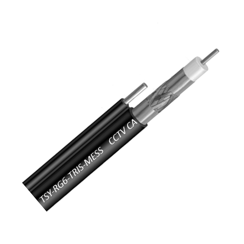 Cablu Coaxial RG6 TRISHIELD autoportant, 305m, negru TSY-RG6-TRIS-MESS