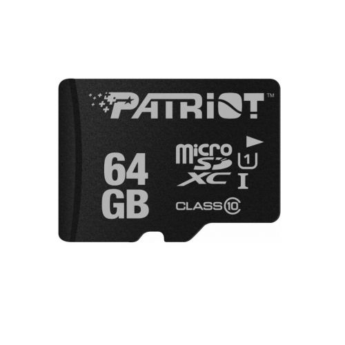 CARD MicroSD PATRIOT, 64 GB, MicroSDXC, clasa 10, standard UHS-I U1, "PSF64GMDC10" (include TV 0.03 lei)