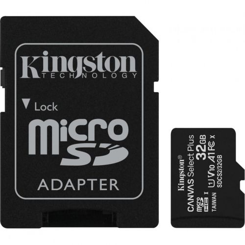 CARD MicroSD KINGSTON, 32 GB, microSDHC, clasa 10, standard UHS-I U1, "SDCS2/32GB" (include TV 0.03 lei)