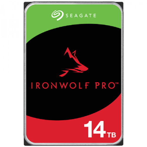 HDD NAS SEAGATE IronWolf Pro 14TB CMR 3.5", 256MB, SATA 6Gbps, 7200RPM, RV Sensors, Rescue Data Recovery Services 3 ani, TBW: 550TB, "ST14000NT001"