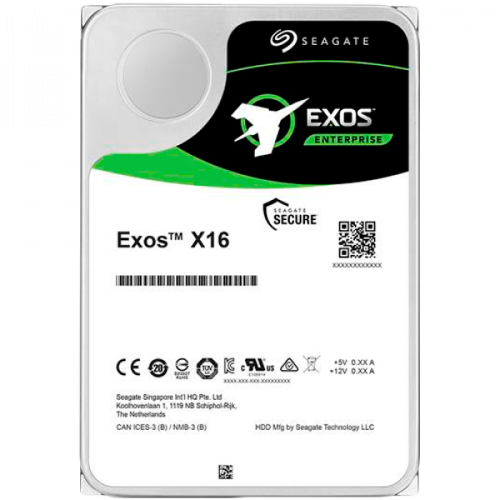 SEAGATE EXOS X16 SAS 16TB Helium 7200rpm 256MB cache 512e/4kn Fast Format BLK "ST16000NM002G"