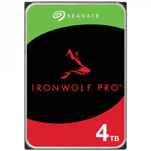 HDD NAS SEAGATE IronWolf Pro 4TB CMR (3.5", 256MB, SATA 6Gbps, 7200RPM, RV Sensors, Rescue Data Recovery Services 3 ani) WRL: 550TB/year "ST4000NT001"