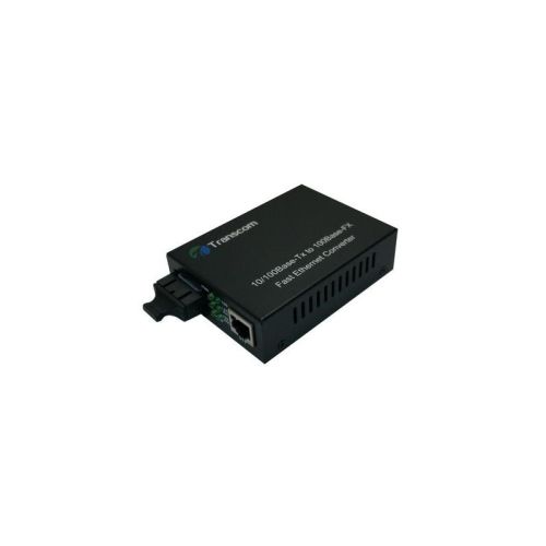 Mediaconvertor 10/100M 1310/1550nm WDM, 8 DIP switch Type A Singlemode 20km, conector SC - TRANSCOM, "TS-100-BD-20A-8DIP"