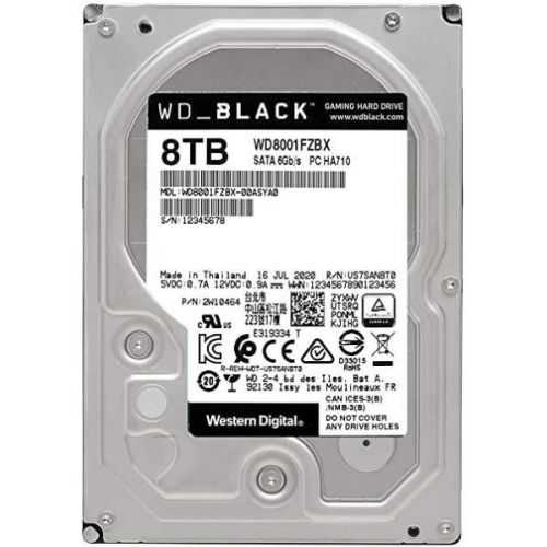 HDD WD 8TB, Black, 7.200 rpm, buffer 256 MB, pt server, "WD8001FZBX"