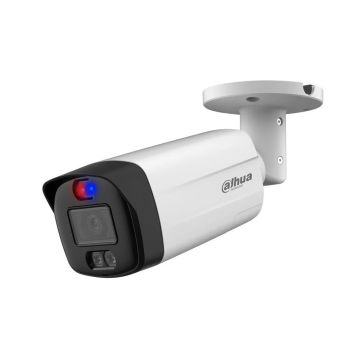 Camera HDCVI 5MP cu alarma optica Rosu-Albastru, Iluminator Dual LED si IR 40m, 3.6mm, Microfon