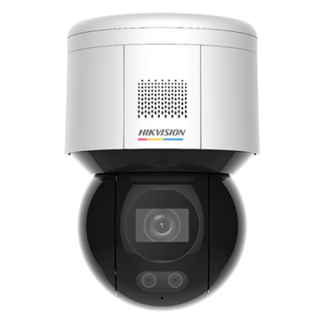 Camera PTZ IP, 4MP, 4mm, AcuSense, Alarma acustica si optica, LED 30m, Audio bidirectional, MicroSD, PoE, Hikvision